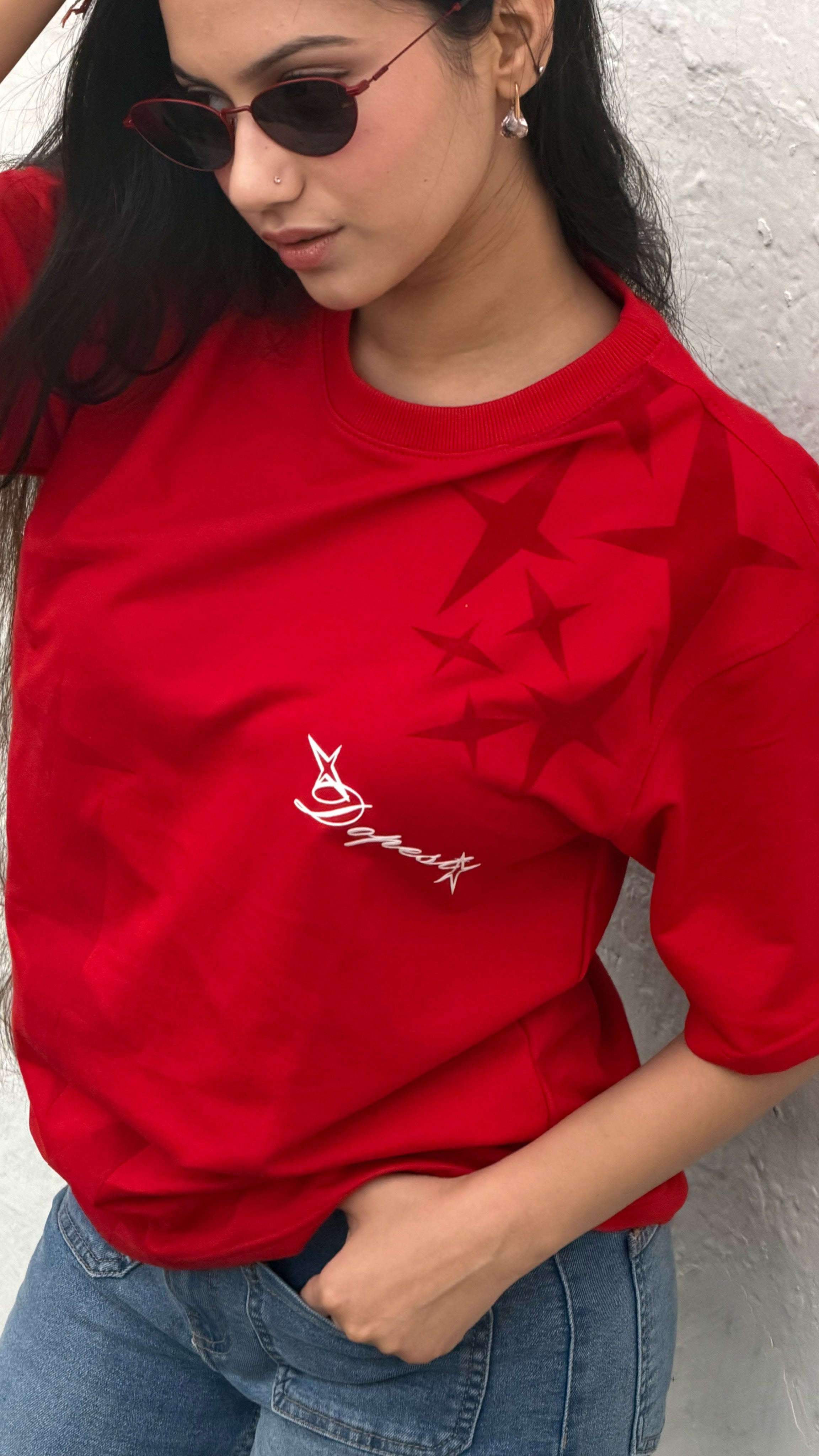 FLOCKED STAR T-Shirt